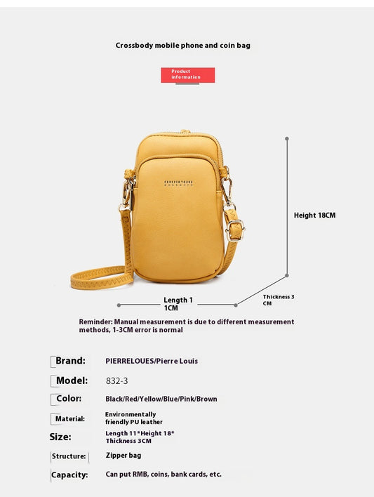 Fashion Simple Solid Color Crossbody Bag