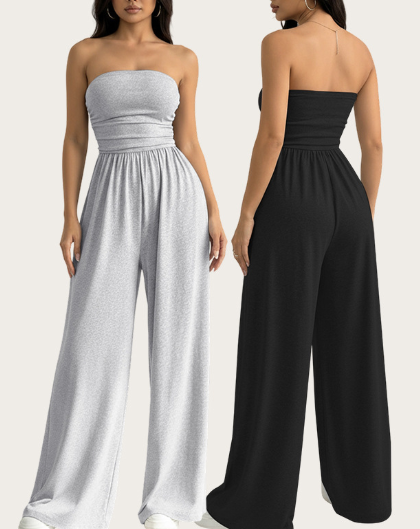 Stretchy Loose Wide Leg Jumpsuit Pants