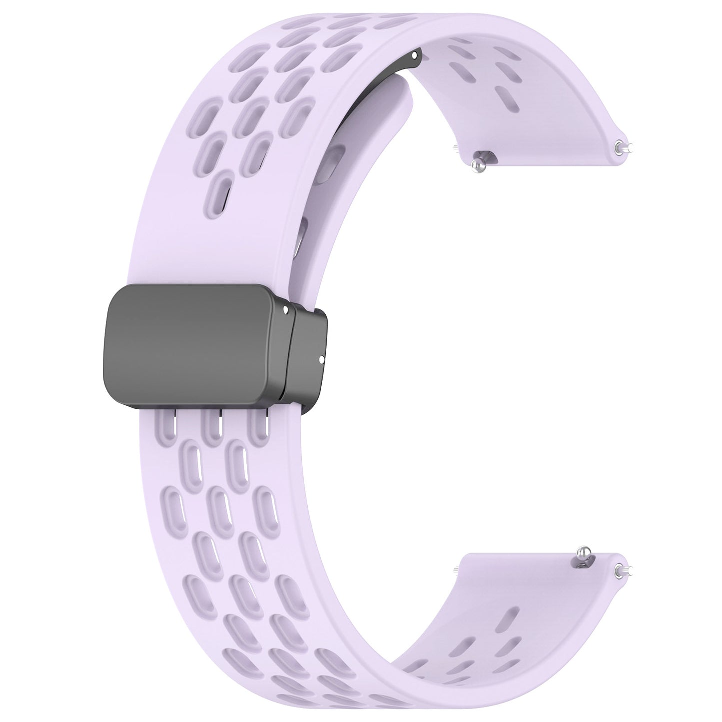Simple Solid Color Magnetic Buckle Breathable Hole Strap