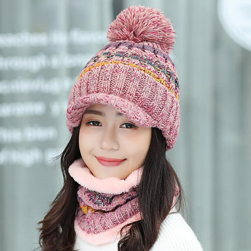 Plush Knitted Mixed Color Bib Suit