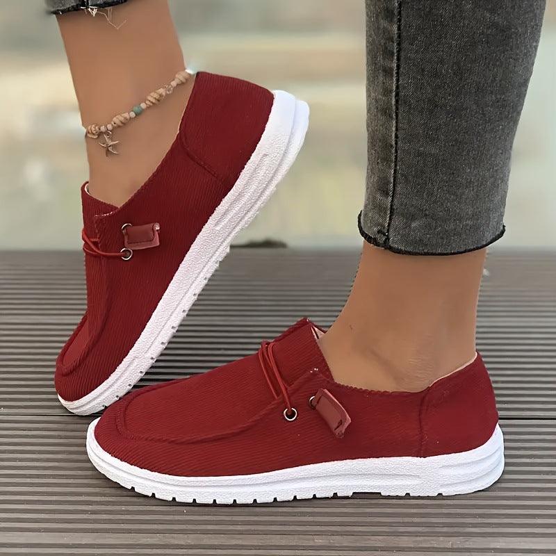 Women's European And American Flat Bottom Slip On Low-top Casual Shoes