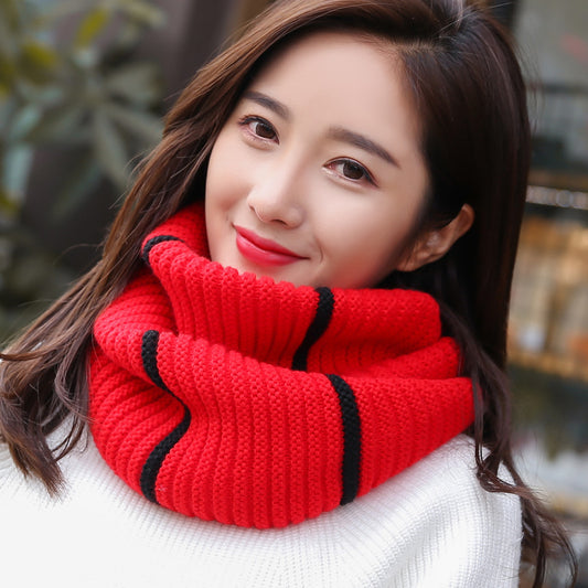 Men's and Women's WarmStripe Woolen Collar