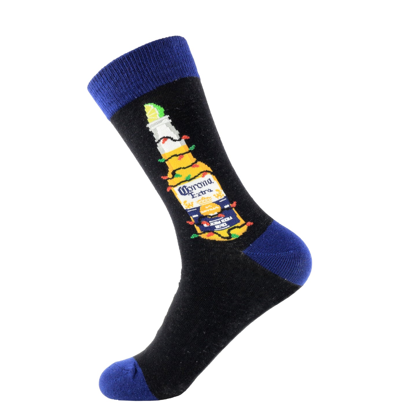 Fashion Color Wine Glass Drink Cotton Mid-calf Length Socks