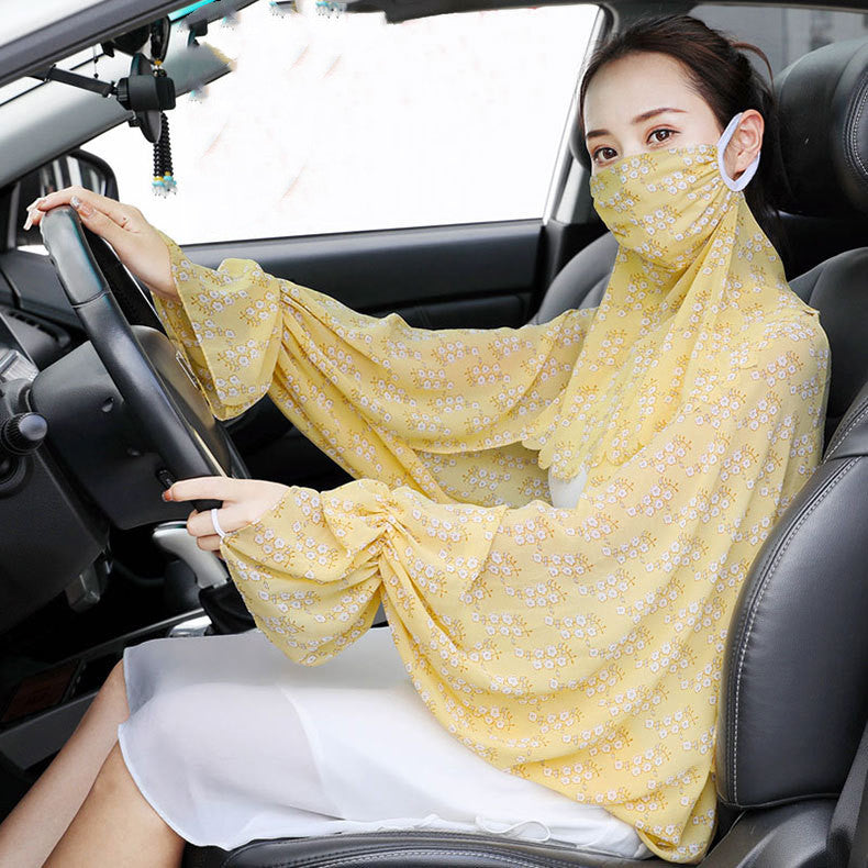 Sunscreen Gloves Female Summer Driving And Riding Thin And Long