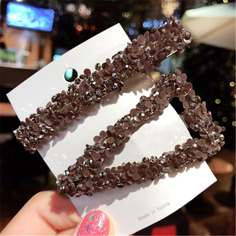 Super Flash Rhinestone Pearl Hairpin