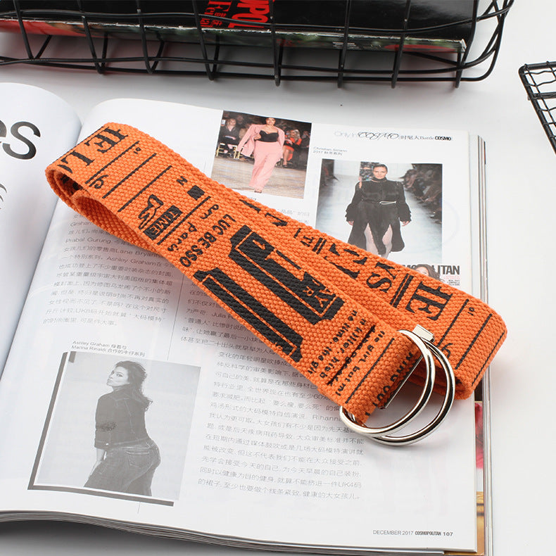 Student canvas belt