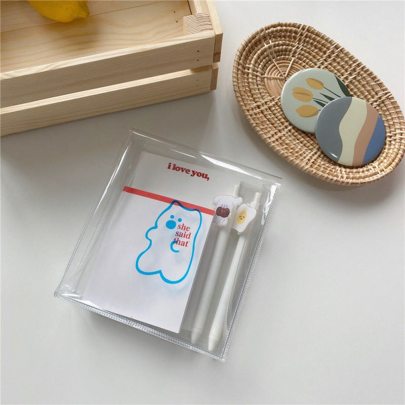 Transparent winding storage bag