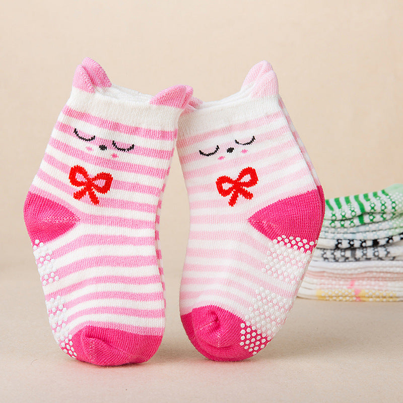 Korean Version 2 Pairs Of Three-dimensional Cartoon Animal Cotton Baby Socks