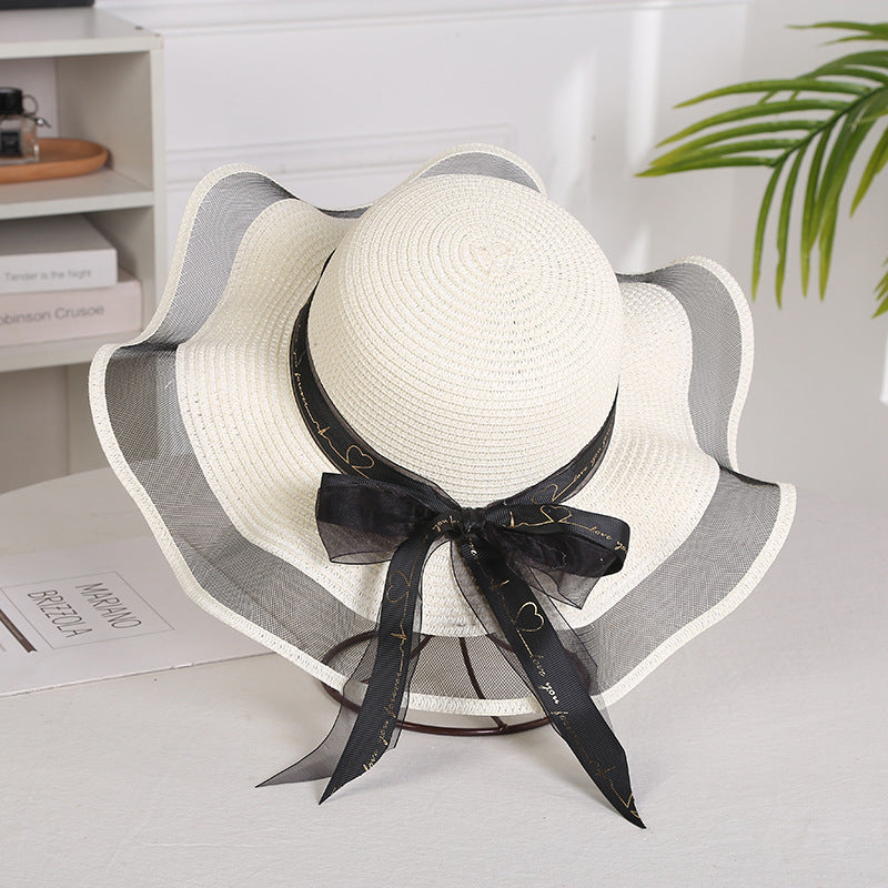 Women's Mesh Gauze Outdoor Large Brim Sun Hat