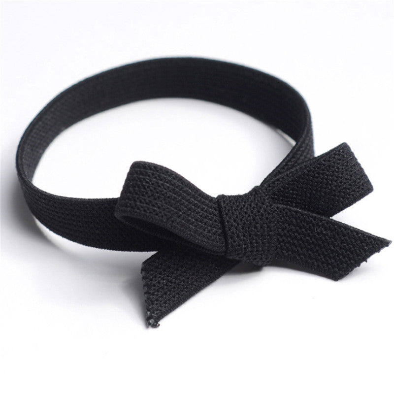 Korean Version Of The Net Red Solid Color Bow Tie Hair Rubber Band