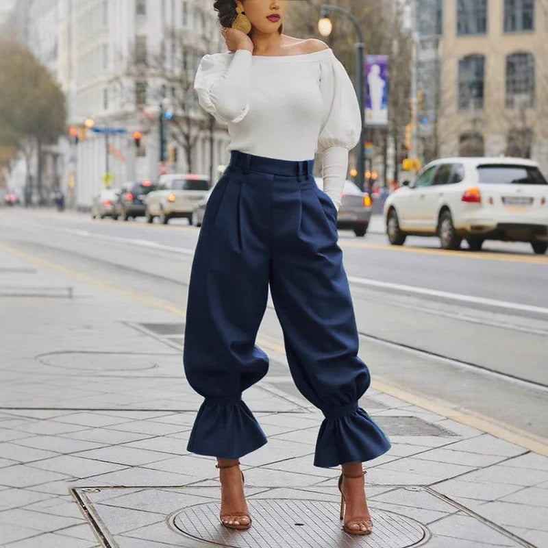 Elegant Casual Fashion Loose Casual Pants Lantern Trousers