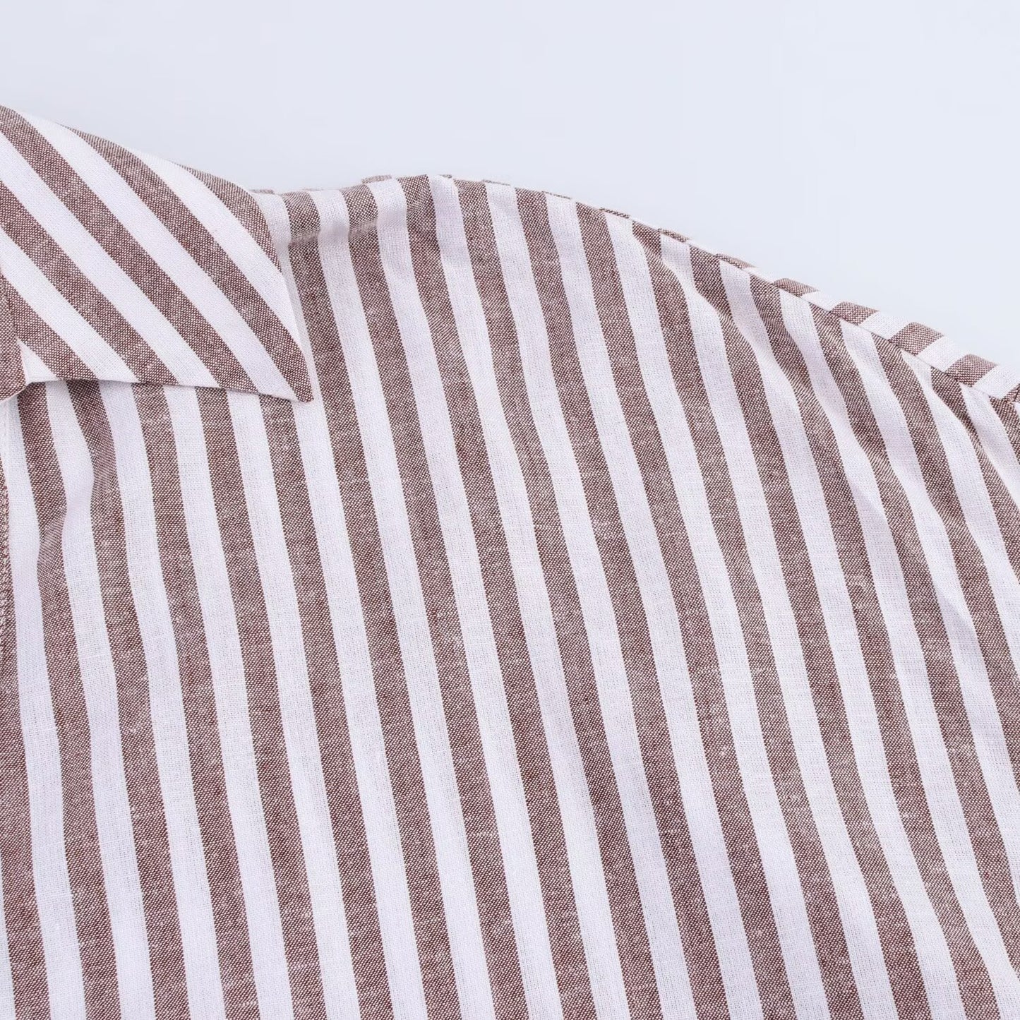 Women's Casual Striped Loose Lapel Long Sleeve Shirt