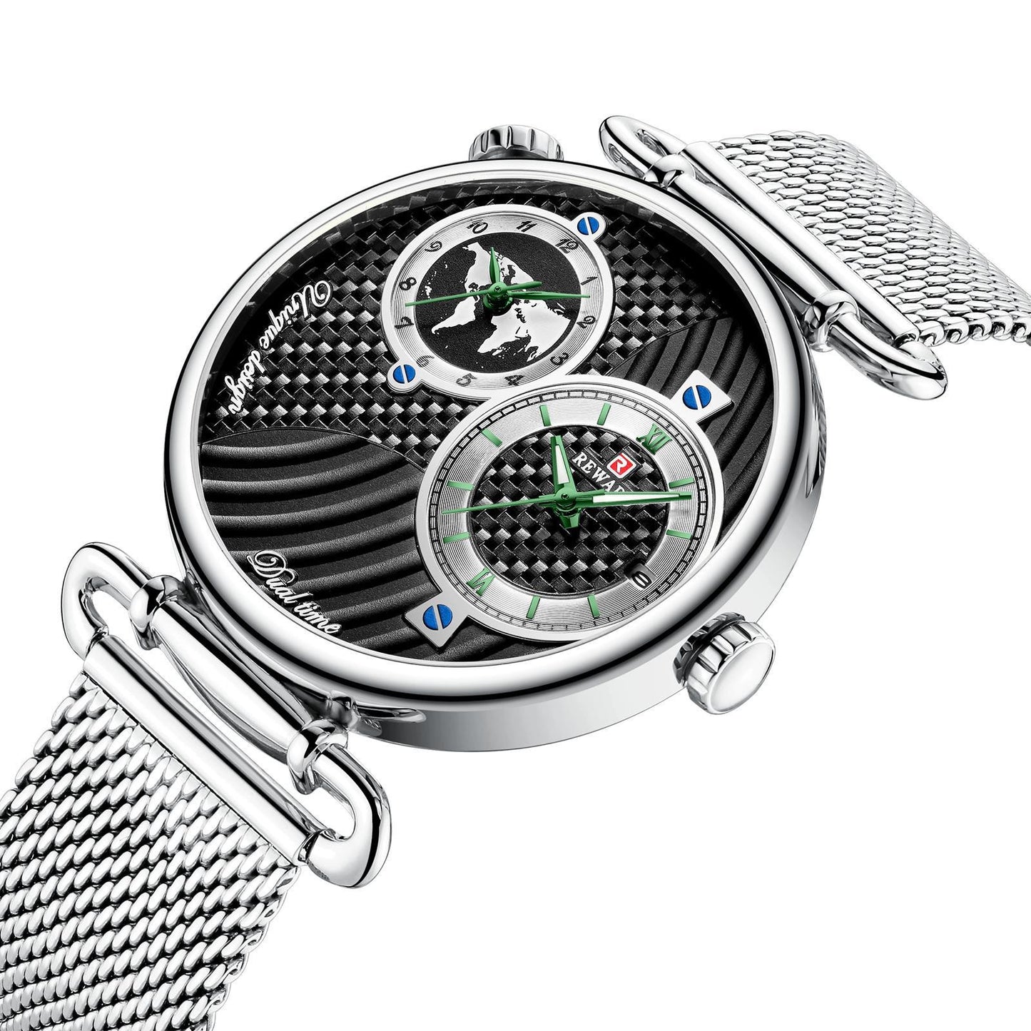steel mesh belt men's watch
