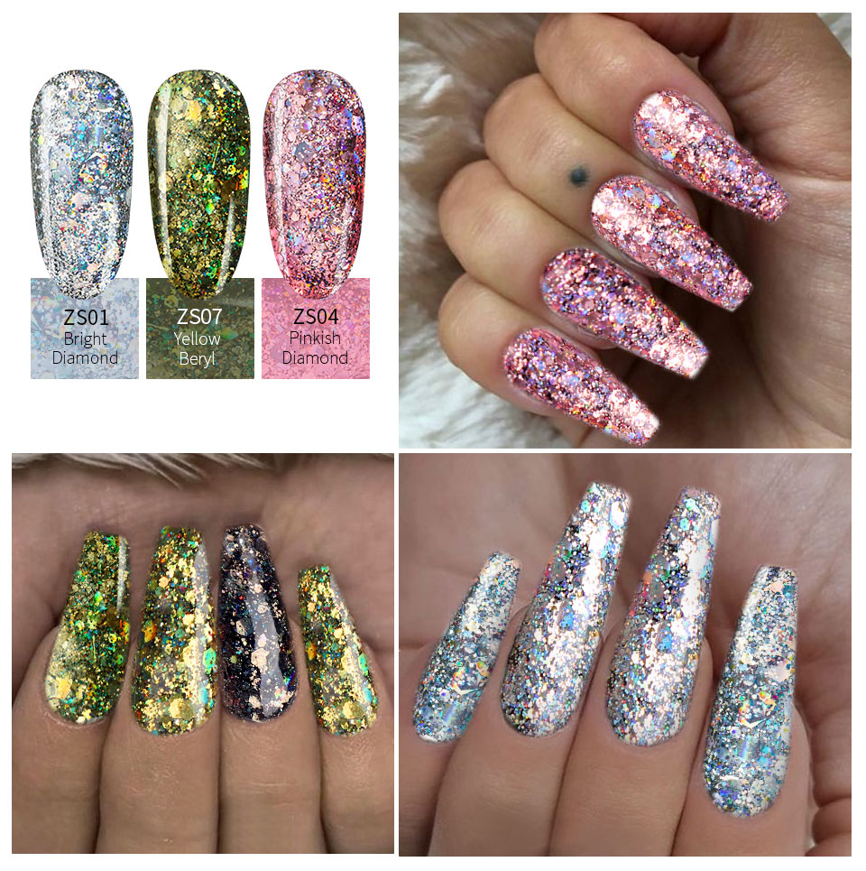 8 farver klar diamantlim