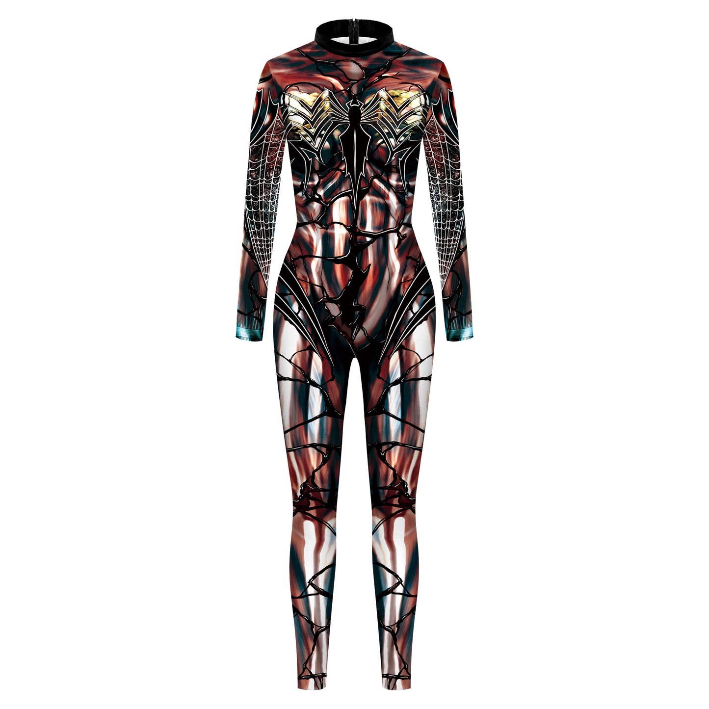 New Spider 3D Digital Printing Long Sleeve Jumpsuit