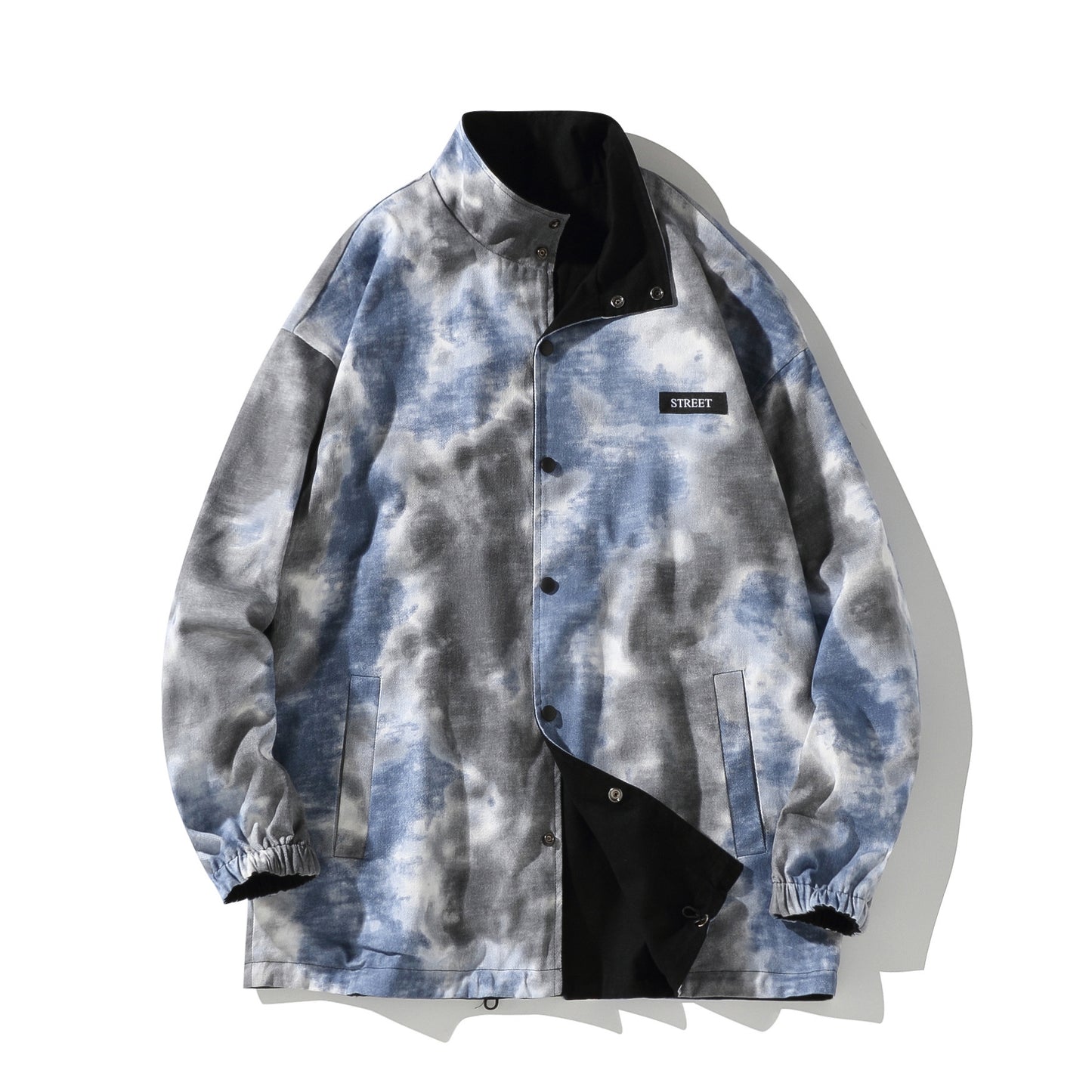 Both Sides Wear Bf Wind Tie-dye Jacket Jacket Baseball Uniform Autumn