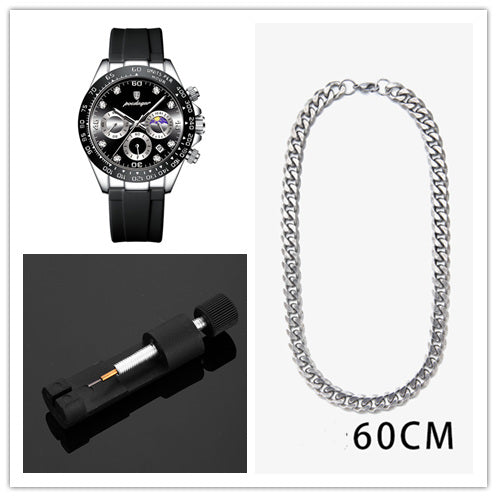 Men's Multi-functional Fashion Waterproof Quartz Watch