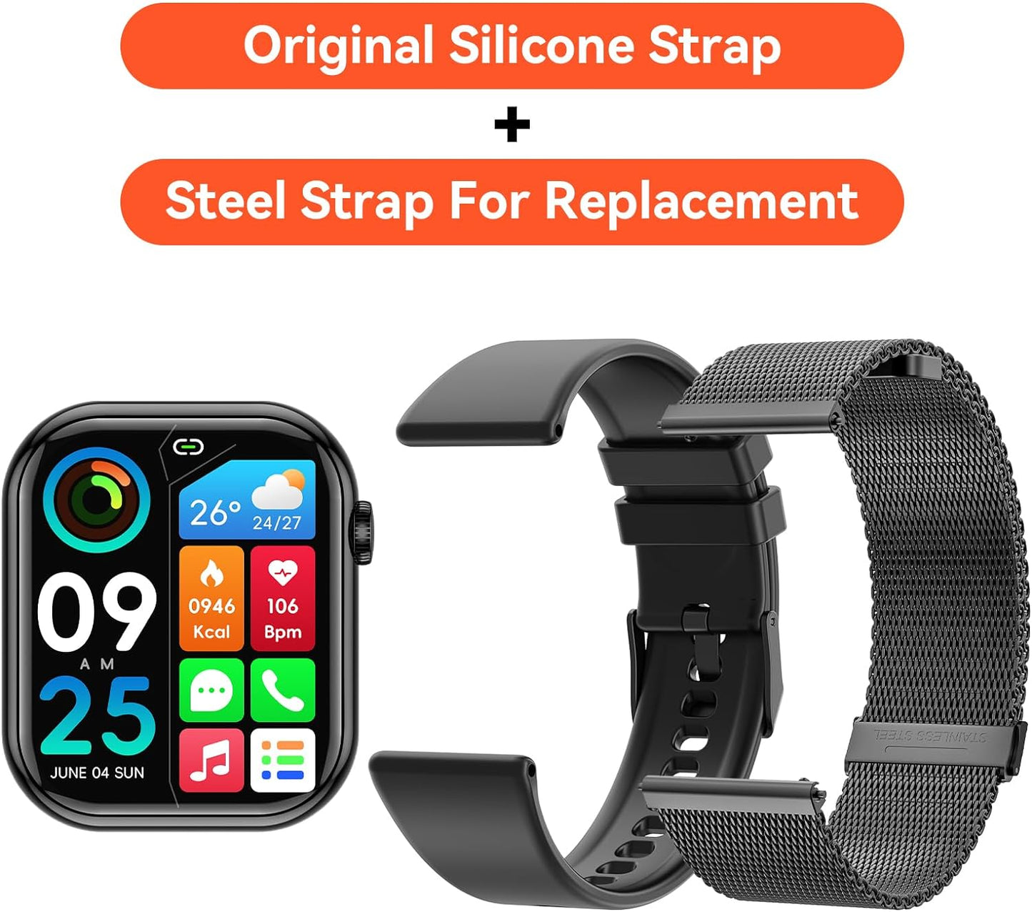 Women'S Smart Watch Bluetooth Smartwatch for Apple Iphone Ios and Android