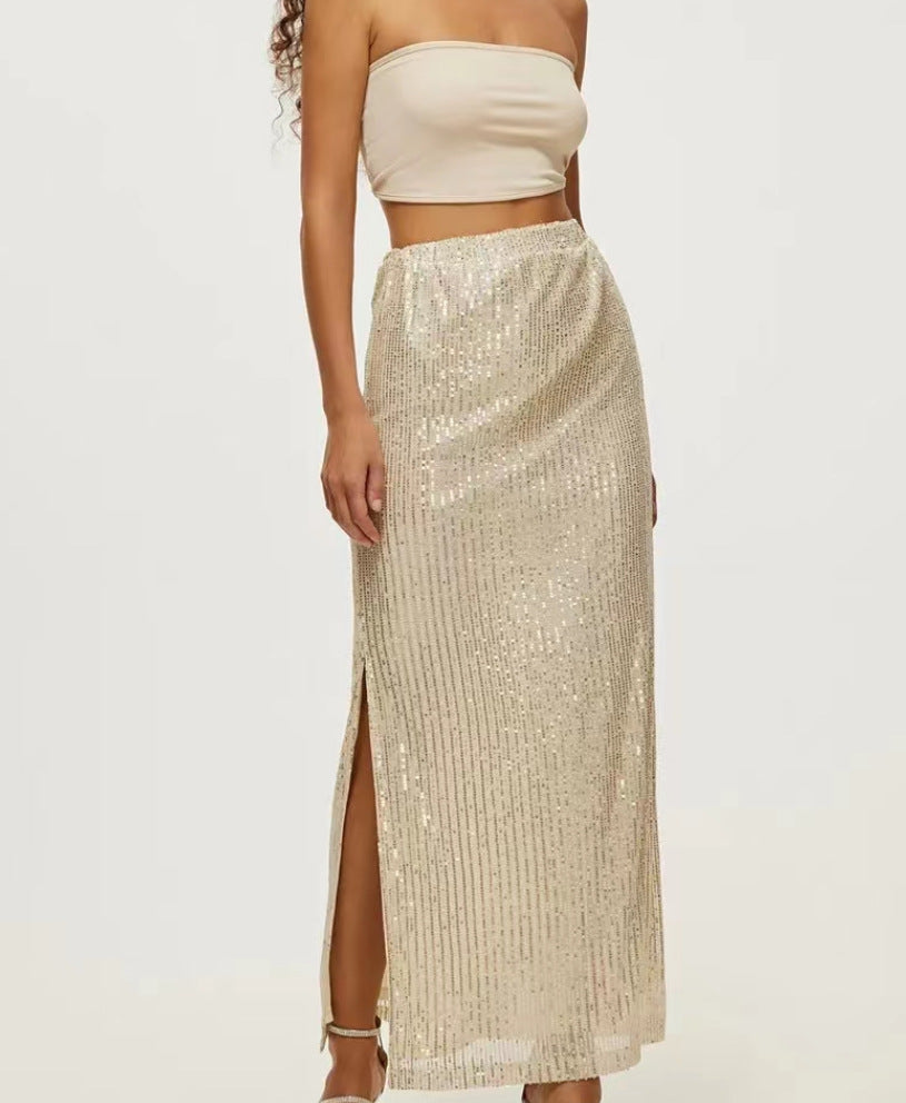 Fashionable Sequins Skirt Street Trend
