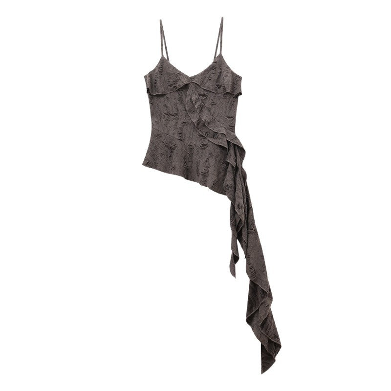 Summer-style Distressed Top For Edgy Cool Girls