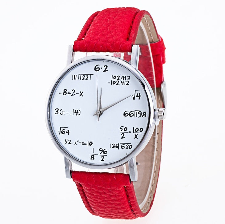 Quartz Watch Men's Leather Strap Korean Women's Student Couple Watch