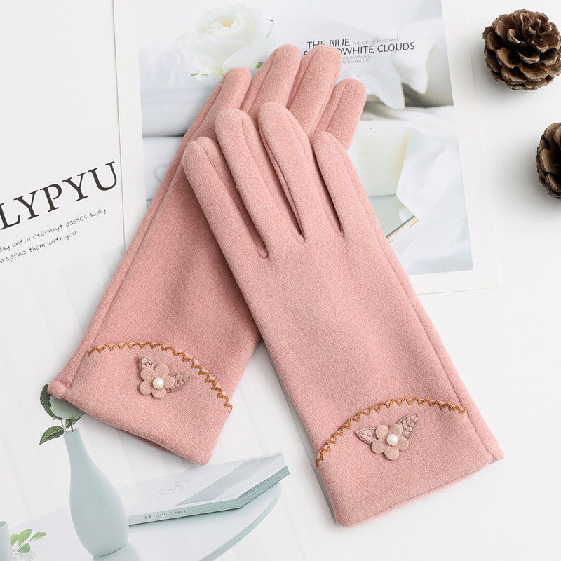 Women's Outdoor Cycling Touch Screen Gloves Without Inverted Fleece