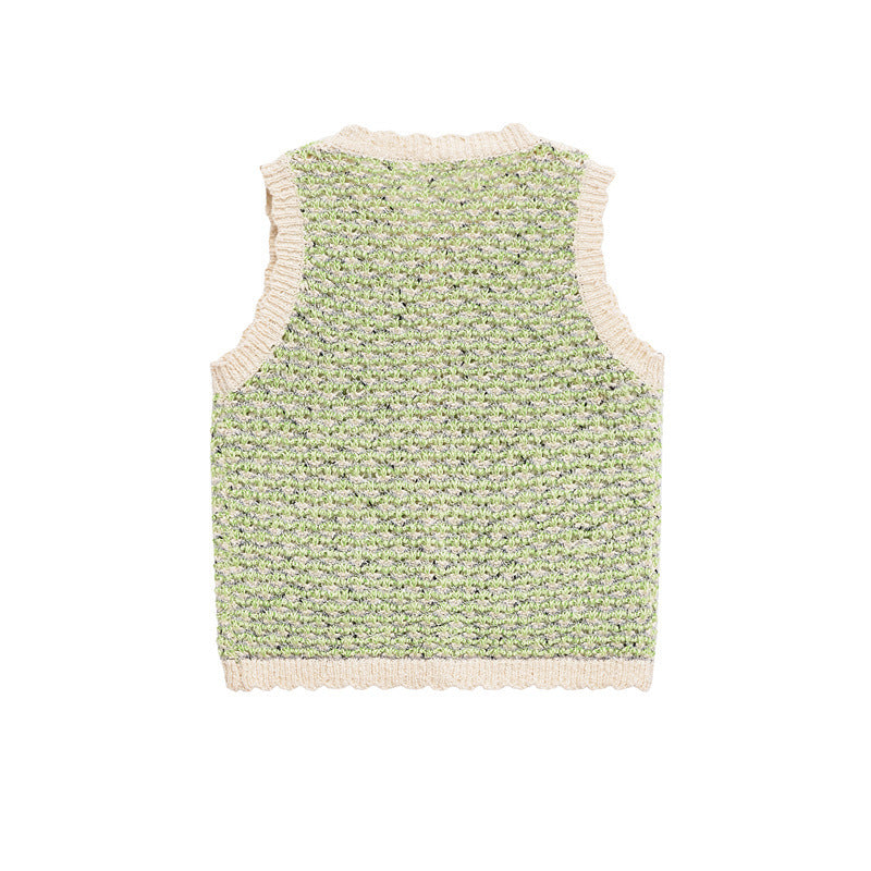 Textured Knitted Top Cute Slim-fit Fresh And Sweet