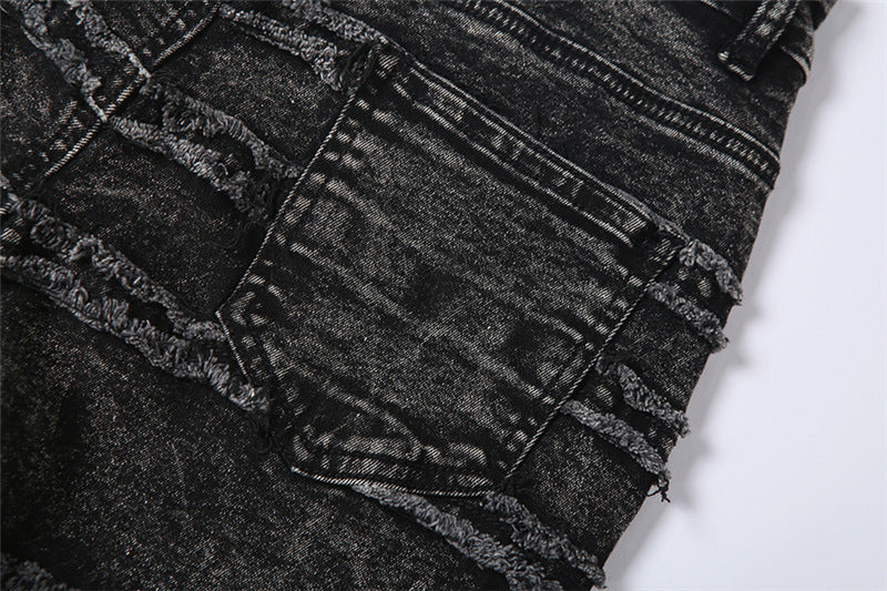 Skinny Calf Women's Flared Denim Trousers