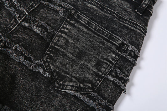 Skinny Calf Women's Flared Denim Trousers