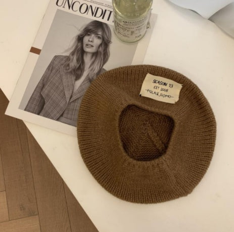 Women's Autumn And Winter Knitted Beret Warm Wool  Yuppie