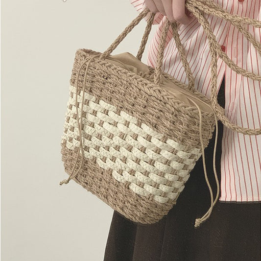 Fashion Single Shoulder Vegetable Basket Straw Bag