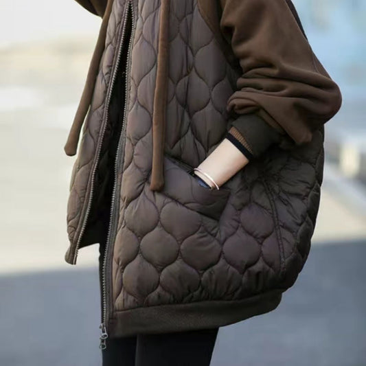 Hooded Fleece Cotton-padded Jacket Thick Coat Cotton-padded Jacket Loose Fashion Women's Wear