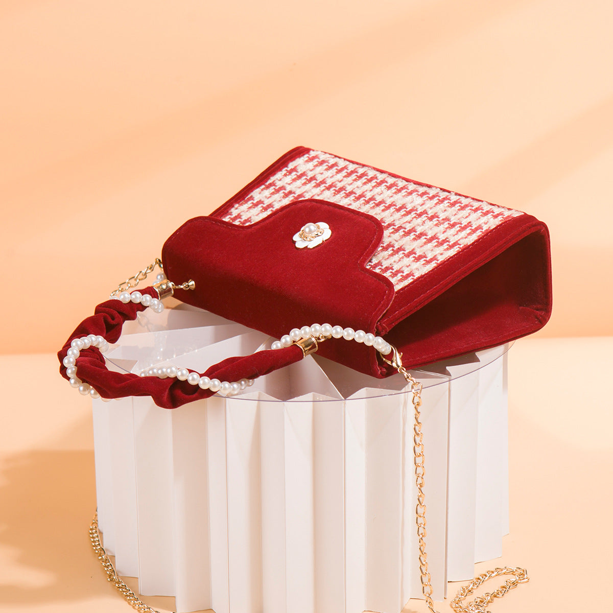 Women's Wedding Bag Bridal Bag High-grade Women's Elegant Red Niche Red Small Bag Portable