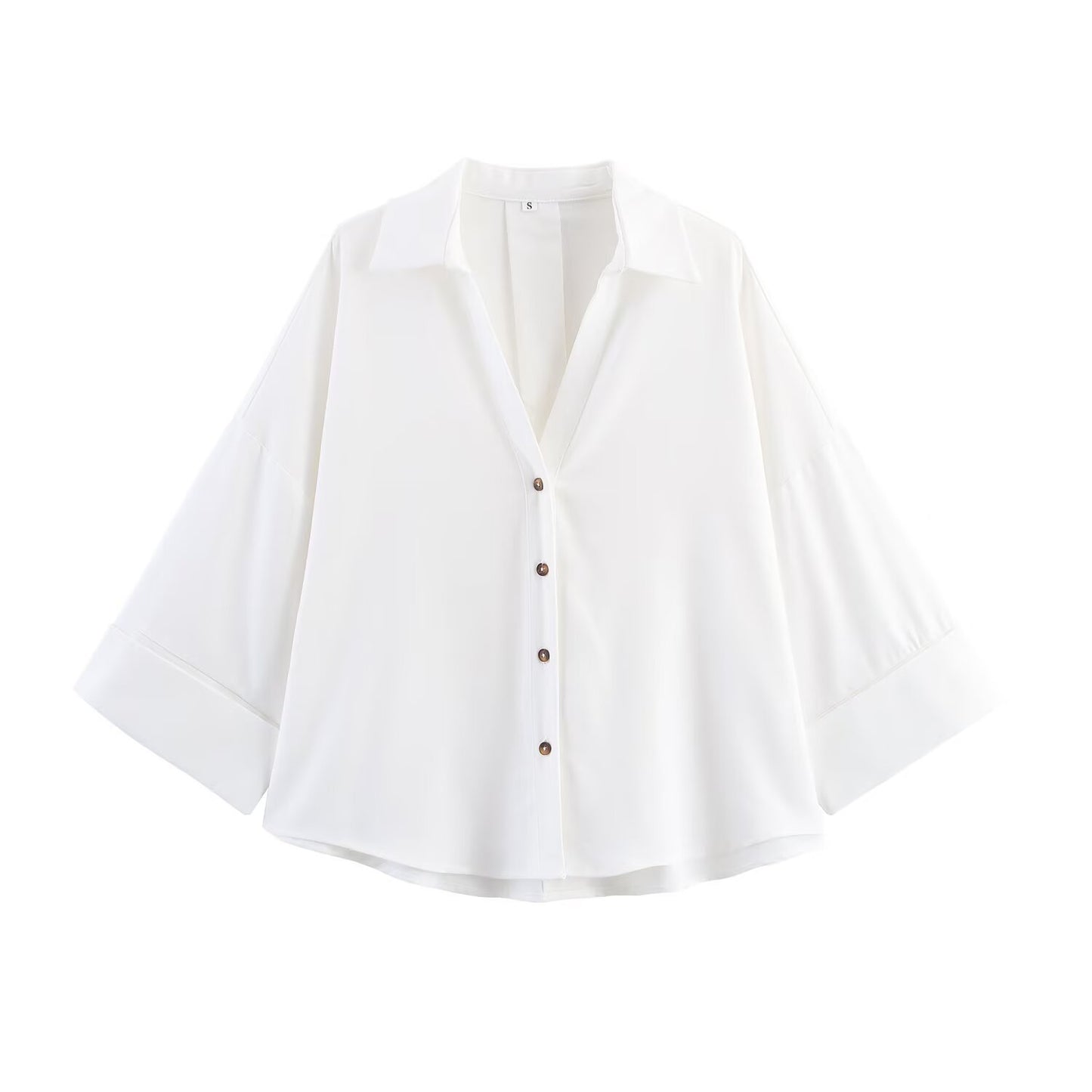 Women's Fashionable Slim-Fit Linen Multi-Color Striped Long-Sleeve Shirt