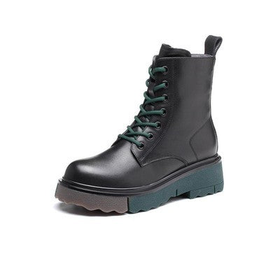 Retro Round Toe Short Boots Women's Single Boots