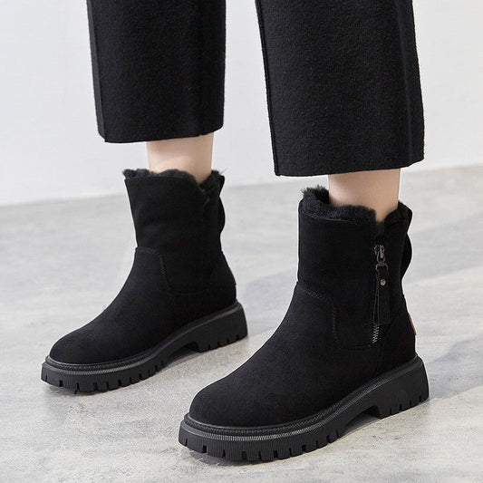 Womens Thick Insulated Snow Boots With Sherpa Lining