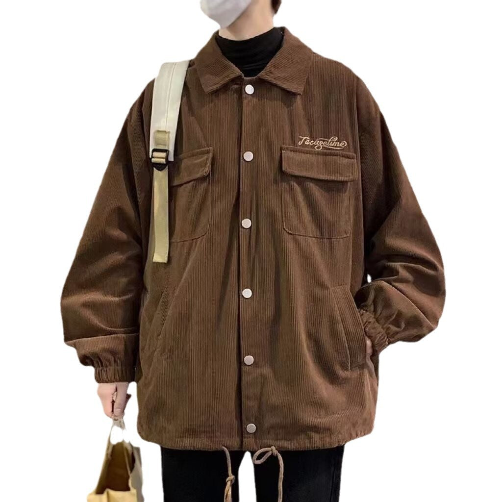 Mens Retro Corduroy Jacket In American Style