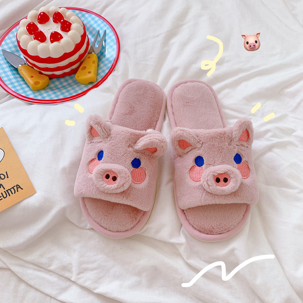 Drag Soft Cute Rui Rui Rabbit Cartoon Couple Cotton Shoes
