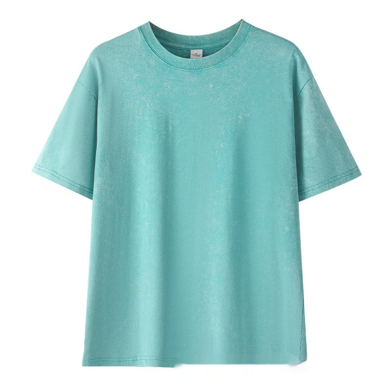 Washed Old Short-sleeved T-shirt For Men And Women