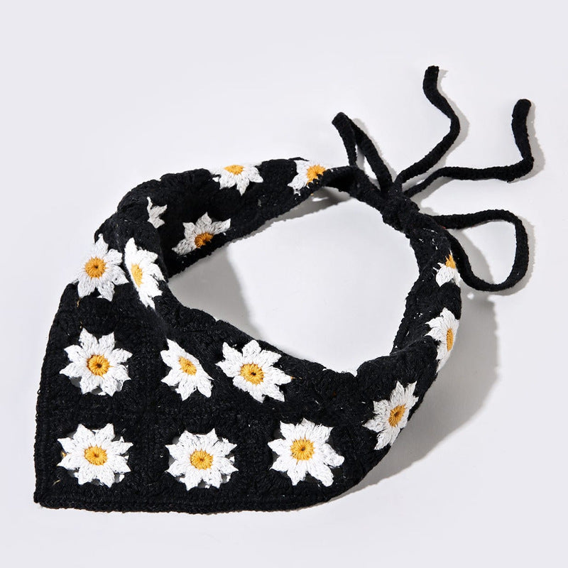 Fashion Woven Small  Triangle Scarf Hair