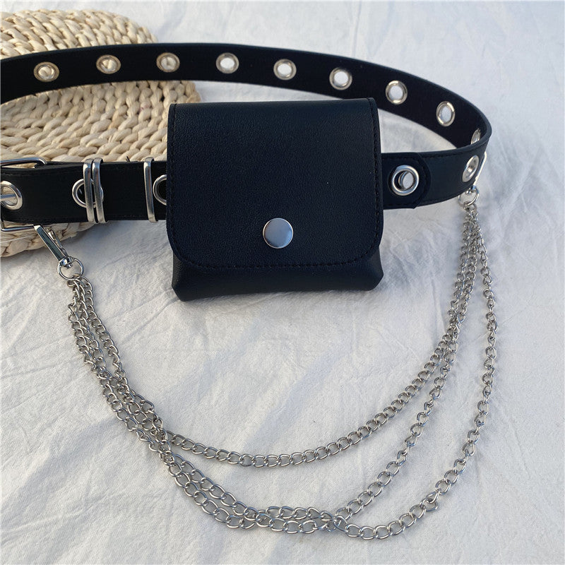 Punk Belt Female Cool Ins Chain Belt Bag Decoration
