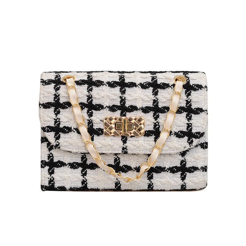 Damemode Trendy Kædetaske Tekstur Crossbody