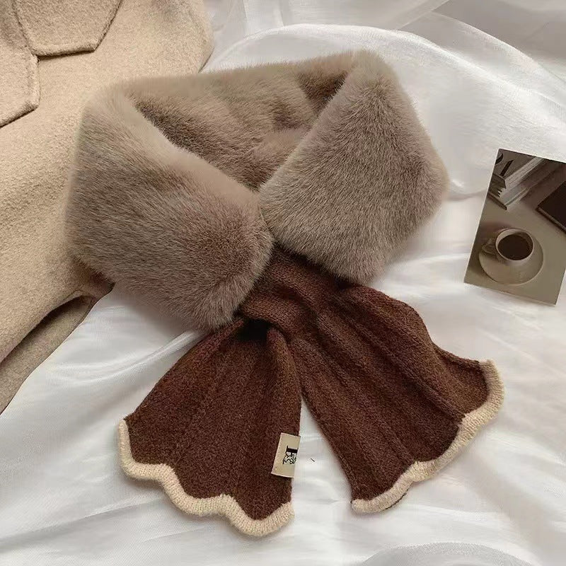 Women's All-match Plush Rex Rabbit Fur Scarf