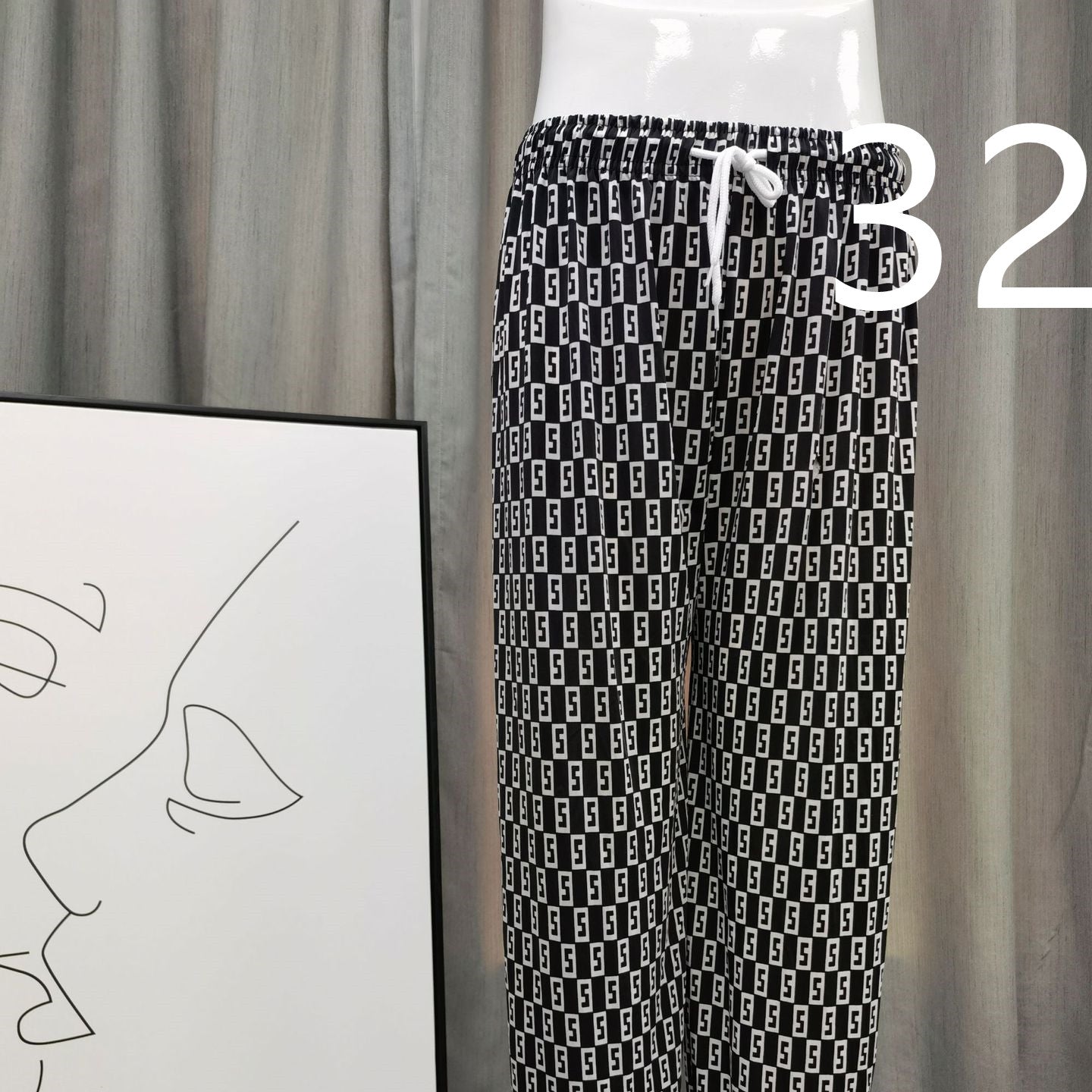 Women's Loose Drawstring High Waist Lantern Slacks