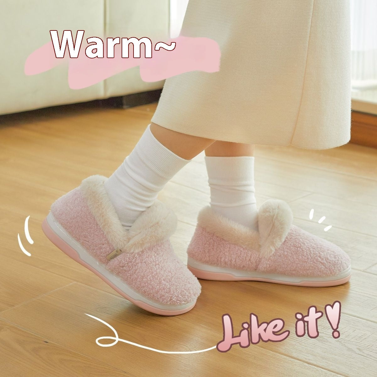 Lightweight Bag Heel Warm Summer Wear Indoor Slippers