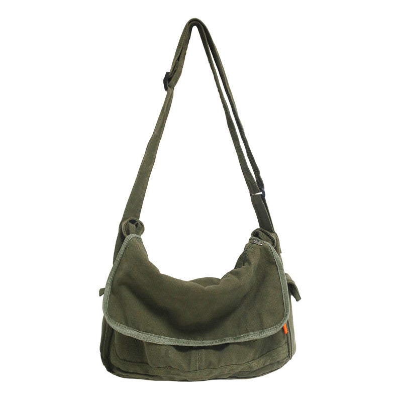 Simple Style Solid Color Tooling Single Shoulder Messenger Bag