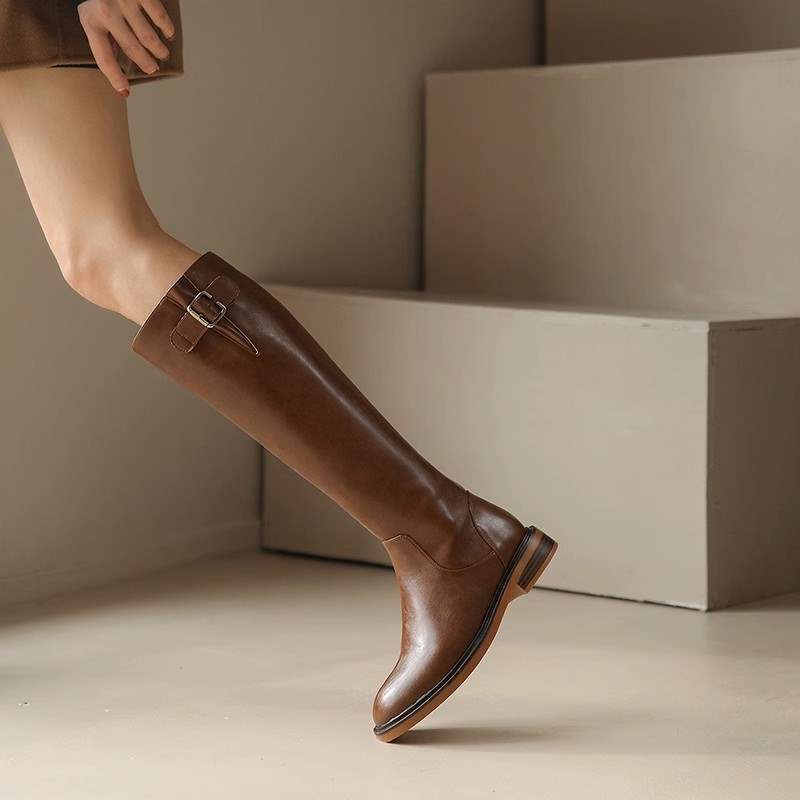 Slimming Tall Boots Womens Flat Knee-high Boots
