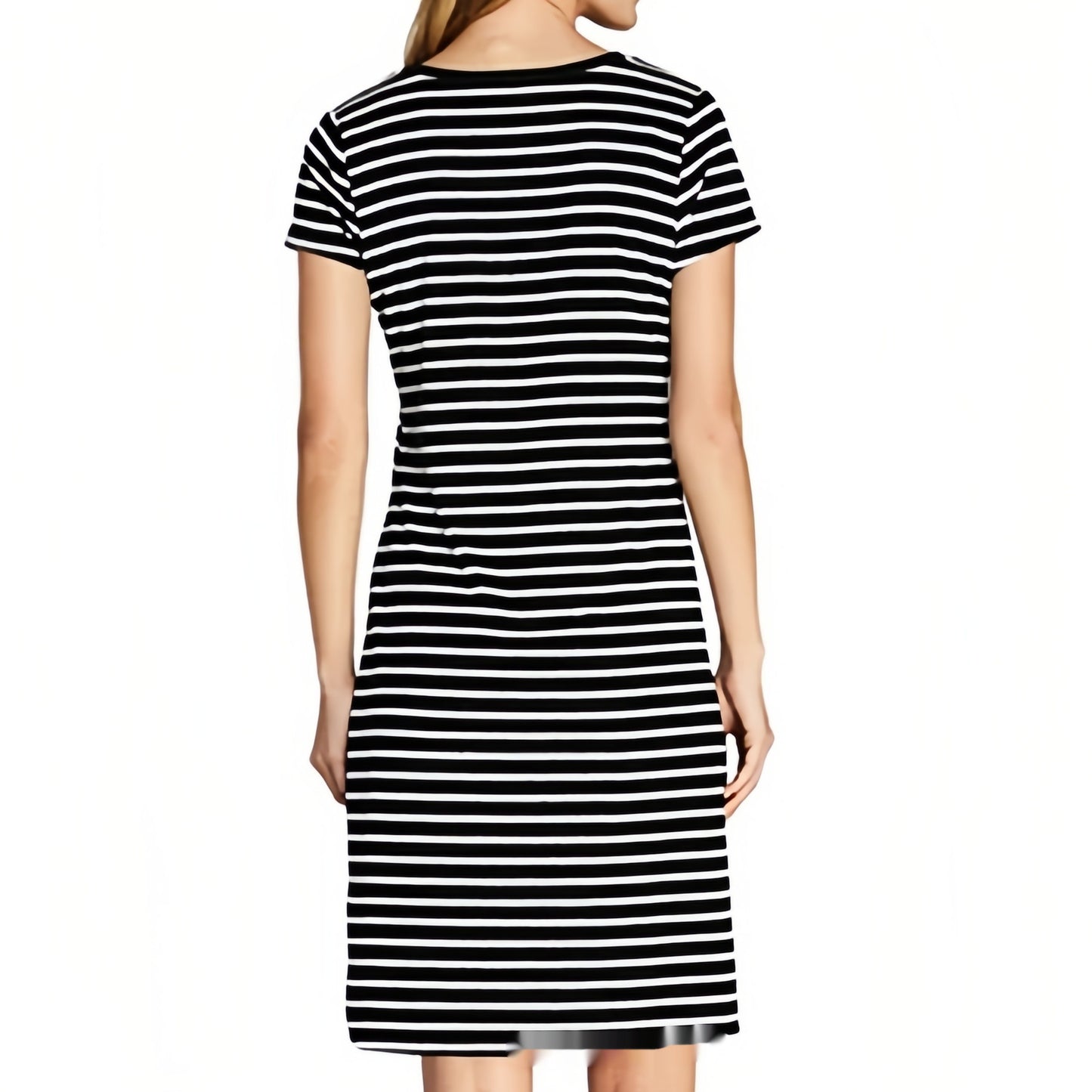 Knitted Striped Long Stylish Casual Elegant Dress