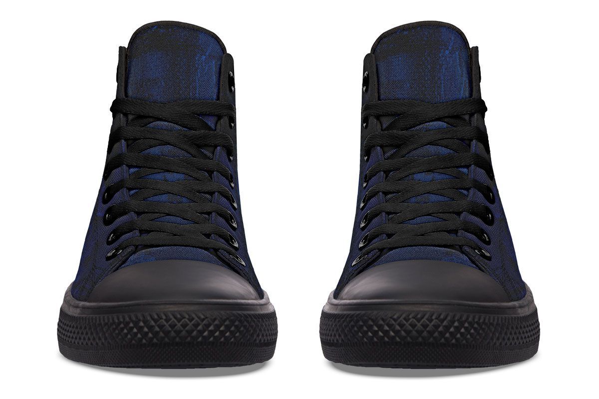 Men's And Women's Fashion Color Printing High-top Canvas Shoes