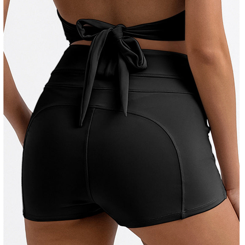 Yoga Shorts Women's High Waist Peach Hip Running Workout Pants